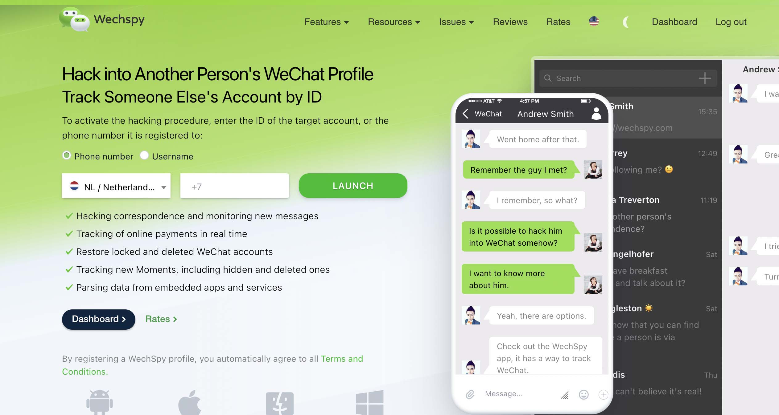 WechSpy ayudará a leer la correspondencia de un cónyuge en WeChat